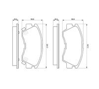 Pastillas de freno Low-Metallic 0 986 460 978 BOSCH para MITSUBISHI PAJERO I