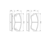 Pastillas de freno Low-Metallic 0 986 493 340 BOSCH para SUZUKI SUBARU