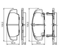 BOSCH Juego de 4 pastillas de freno para HONDA: S2000, Civic (Ref: 0 986 494 311)