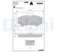 Pastillas de freno Low-Metallic LP1437LC DELPHI para MERCEDES-BENZ VW