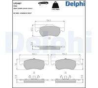Pastillas de freno Low-Metallic LP3487 DELPHI para MG MG ZS SUV
