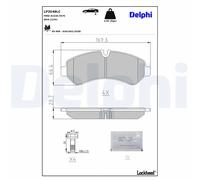 Pastillas de freno Low-Metallic LP3548LC DELPHI para MERCEDES-BENZ