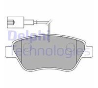 Delphi Pastillas de freno LP1722 semimetálicas para FIAT, Abarth, Alfa Romeo y Lancia