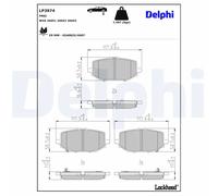 Pastillas de freno LP3974 DELPHI