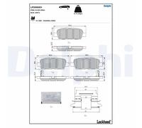 Pastillas de freno LP5000EV DELPHI para NISSAN LEAF NV200 Furgoneta