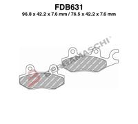 PASTILLAS DE FRENO MOTO PARA FDB631AG BENELLI CAFÉ NEGRO 250 08>11 HONDA NSR 50