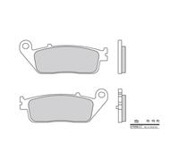 Pastillas freno Brembo 07098 carbono cerámico tras. con homologación para Kymco