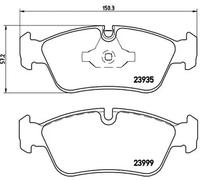 BREMBO Juego de 4 pastillas de freno para BMW: SÃ©rie 3, SÃ©rie 1 (Ref: P 06 035X)