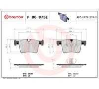 Pastillas de freno P 06 075E BREMBO