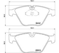 Pastillas de freno P 06 081 BREMBO para BMW 3 3 Touring 3 Coupé 3 Descapotable 5