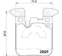BREMBO Juego de 4 pastillas de freno para BMW: M4, SÃ©rie 3, SÃ©rie 2, M3, SÃ©rie 1, M2, SÃ©rie 4 (Ref: P 06 087X)