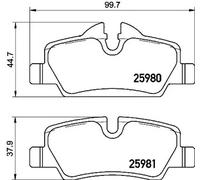 Pastillas de freno P 06 090 BREMBO para MINI MINI MINI Descapotable