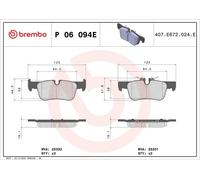 Pastillas de freno P 06 094E BREMBO para BMW MINI