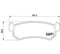 Pastillas de freno P 10 001 BREMBO para CHEVROLET DAEWOO