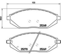 Pastillas de freno P 10 054 BREMBO para CHEVROLET SPARK