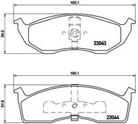 Pastillas de freno P 11 008 BREMBO para CHRYSLER DODGE PLYMOUTH