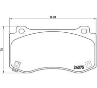 Pastillas de freno P 11 023 BREMBO para CHRYSLER JEEP DODGE