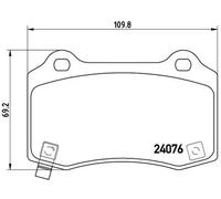 Pastillas de freno P 11 024 BREMBO para CHRYSLER CHEVROLET JEEP DODGE CADILLAC