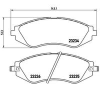 BREMBO P 15 002 Juego de pastillas de freno