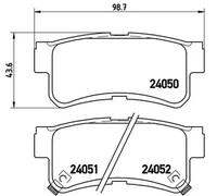 Pastillas de freno P 15 009 BREMBO para SSANGYONG DAEWOO HYUNDAI