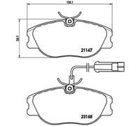 BREMBO Juego de 4 pastillas de freno para LANCIA: Delta, Dedra, Kappa, Thema & FIAT: CoupÃ©, Tipo & ALFA ROMEO: GTV, Spider (Ref: P 23 066)