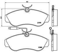 Pastillas de freno P 23 069 BREMBO para PEUGEOT FIAT CITROËN