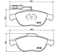 Pastillas de freno P 23 075 BREMBO para ALFA ROMEO LANCIA FIAT