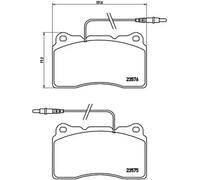 Pastillas de freno P 23 082 BREMBO para PEUGEOT CITROËN LANCIA FIAT