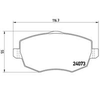 Pastillas de freno P 23 095 BREMBO para LANCIA YPSILON