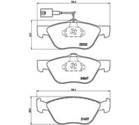 Pastillas de freno P 23 112 BREMBO para ALFA ROMEO FIAT