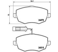 Pastillas de freno P 23 127 BREMBO para LANCIA YPSILON