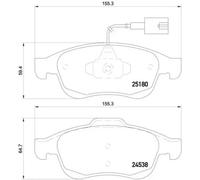 Pastillas de freno P 23 148X BREMBO para ALFA ROMEO GIULIETTA
