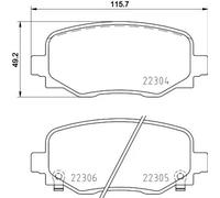 Pastillas de freno P 23 177 BREMBO para JEEP FIAT ALFA ROMEO ABARTH
