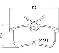 Juego de pastillas de freno BREMBO P 24 047, atrás