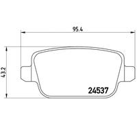 BREMBO Juego de 4 pastillas de freno para FORD: S-Max, Galaxy, Mondeo, Focus, Kuga (Ref: P 24 075X)