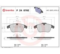 Pastillas de freno P 24 076E BREMBO