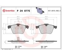 Pastillas de freno P 24 077E BREMBO