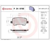 Pastillas de freno P 24 078E BREMBO