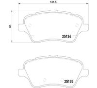 BREMBO P 24 151X Juego de pastillas de freno