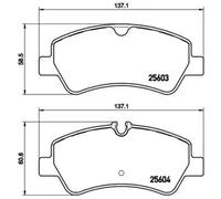 Pastillas de freno P 24 160 BREMBO para FORD TOURNEO CUSTOM V362 Autobús