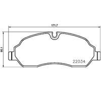 Pastillas de freno P 24 171 BREMBO para FORD TOURNEO CUSTOM V362 Autobús