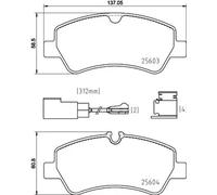 Pastillas de freno P 24 187 BREMBO para FORD TOURNEO CUSTOM V362 Autobús