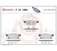 Pastillas de freno P 24 188E BREMBO