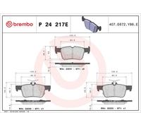 Pastillas de freno P 24 217E BREMBO