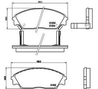 Pastillas de freno P 28 016 BREMBO para HONDA CIVIC IV Sedán CIVIC IV Hatchback