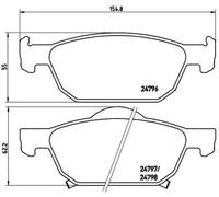 Brembo P 28 044 Pastillas de Frenos