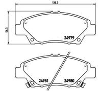 Pastillas de freno P 28 050 BREMBO para HONDA JAZZ III INSIGHT CR-Z JAZZ IV