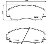 Juego de pastillas de freno BREMBO P 28 068, delante