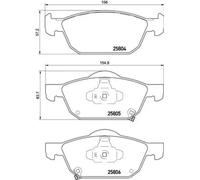 Pastillas de freno P 28 076X BREMBO para HONDA CIVIC IX CIVIC IX Tourer