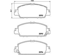 Juego de pastillas de freno BREMBO P 28 077, delante